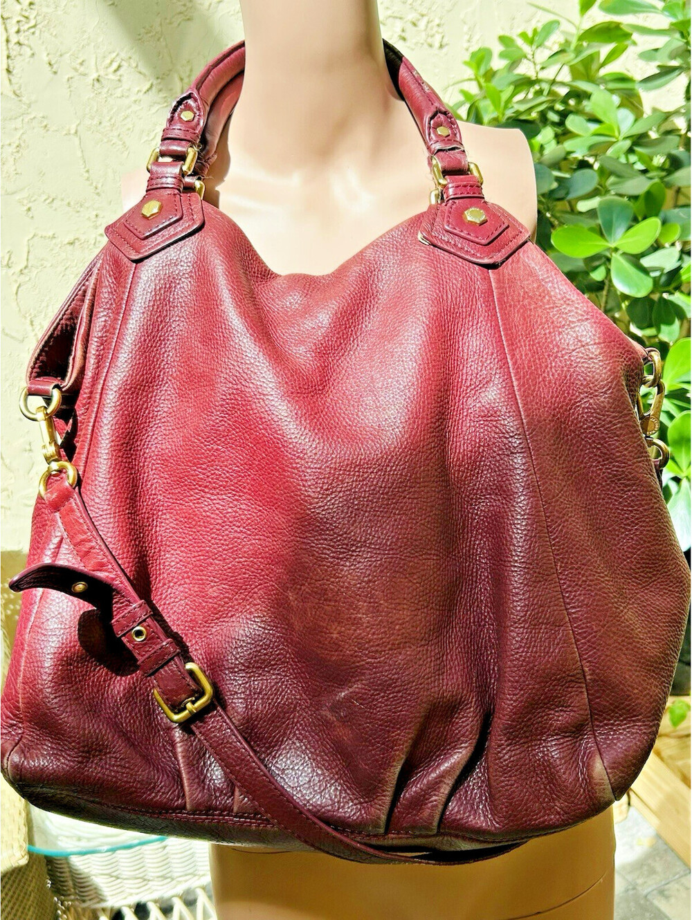 Vtg MARC by MARC JACOBS Classic Q Francesca Pebbled Leather Designer Lux Bag Y2K - Picture 14 of 15